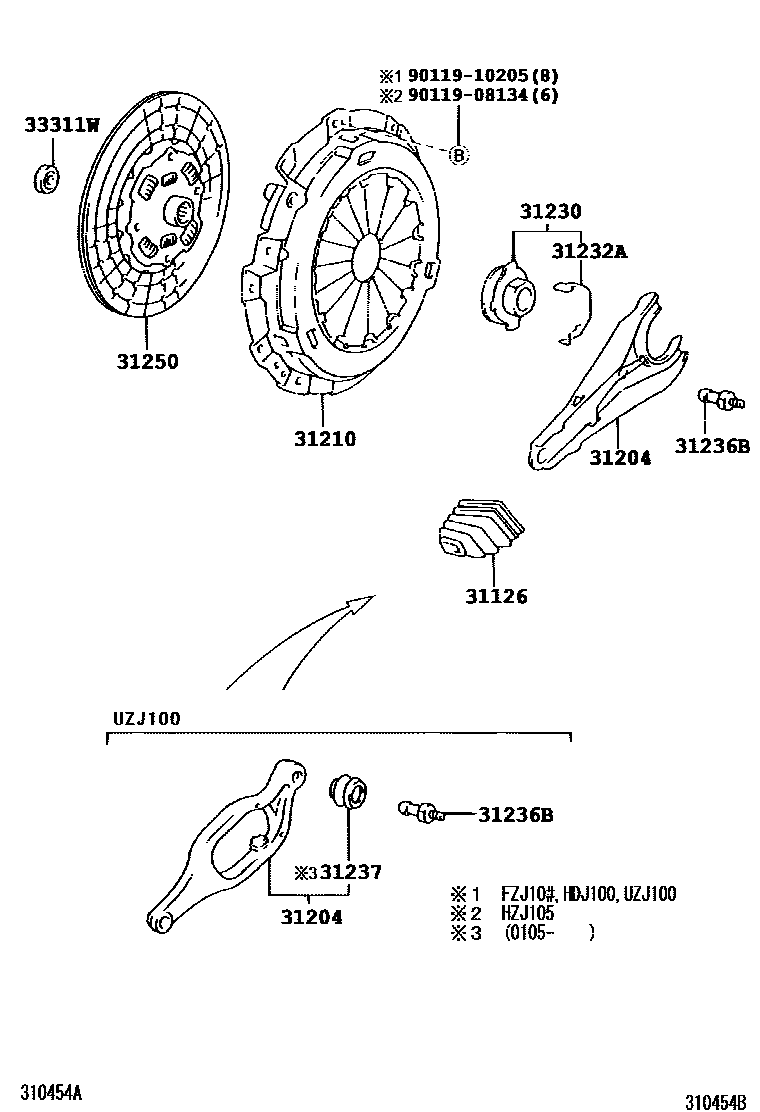 3101 — CLUTCH & RELEASE FORK