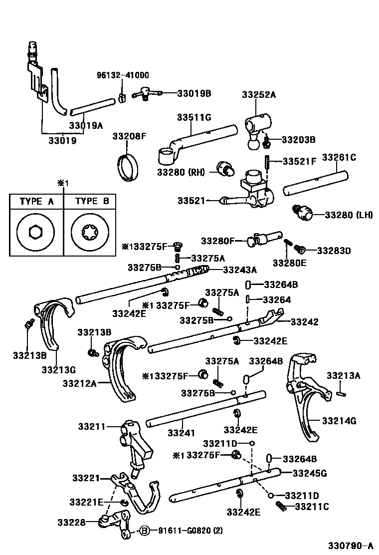 3307 — GEAR SHIFT FORK & LEVER SHAFT (MTM)