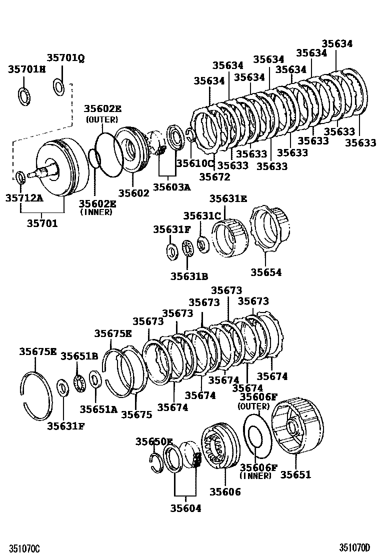 3507 — BRAKE BAND & MULTIPLE DISC CLUTCH (ATM)