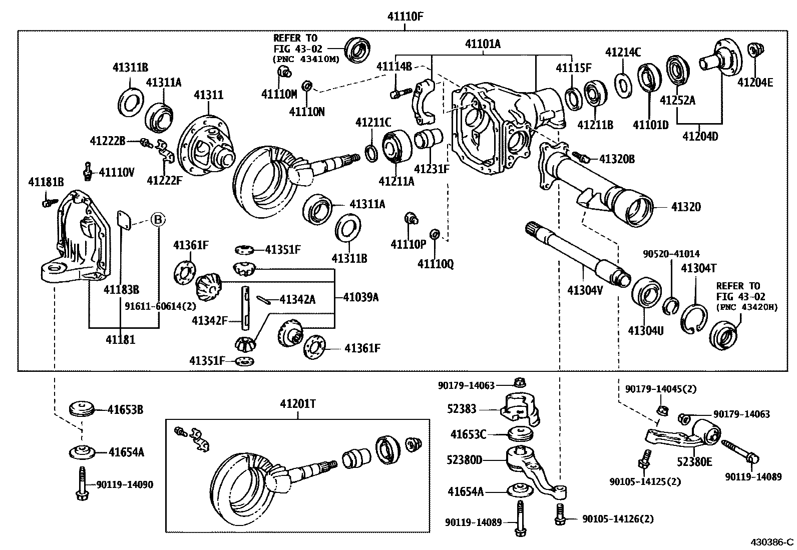 4301 — FRONT AXLE HOUSING & DIFFERENTIAL