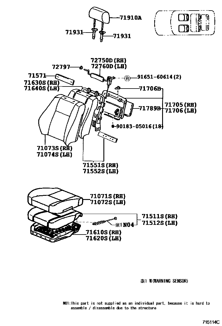 7151 — SEAT & SEAT TRACK