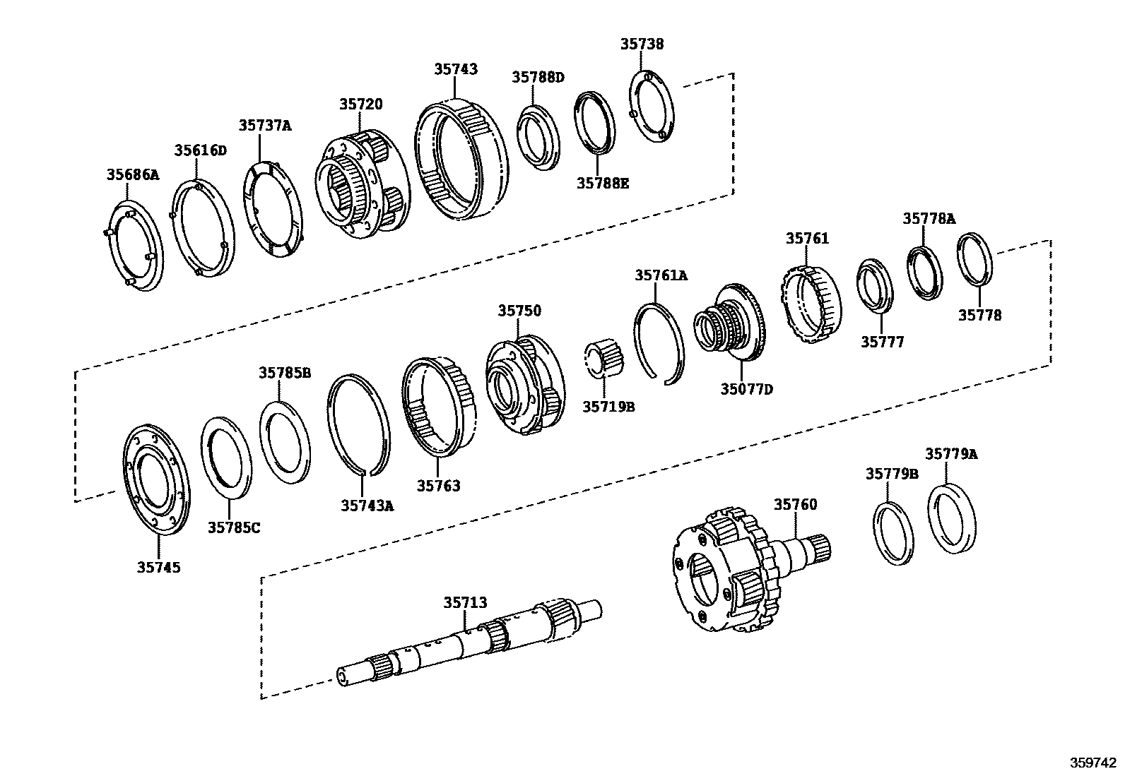 3510 — PLANETARY GEAR, REVERSE PISTON & COUNTER GEAR(ATM)