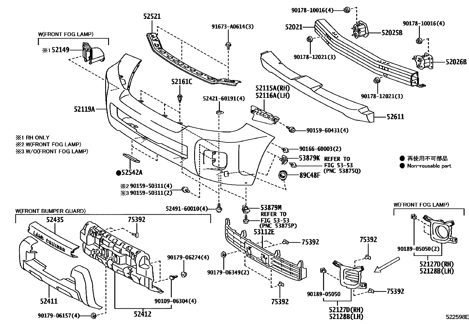 5252 — FRONT BUMPER & BUMPER STAY