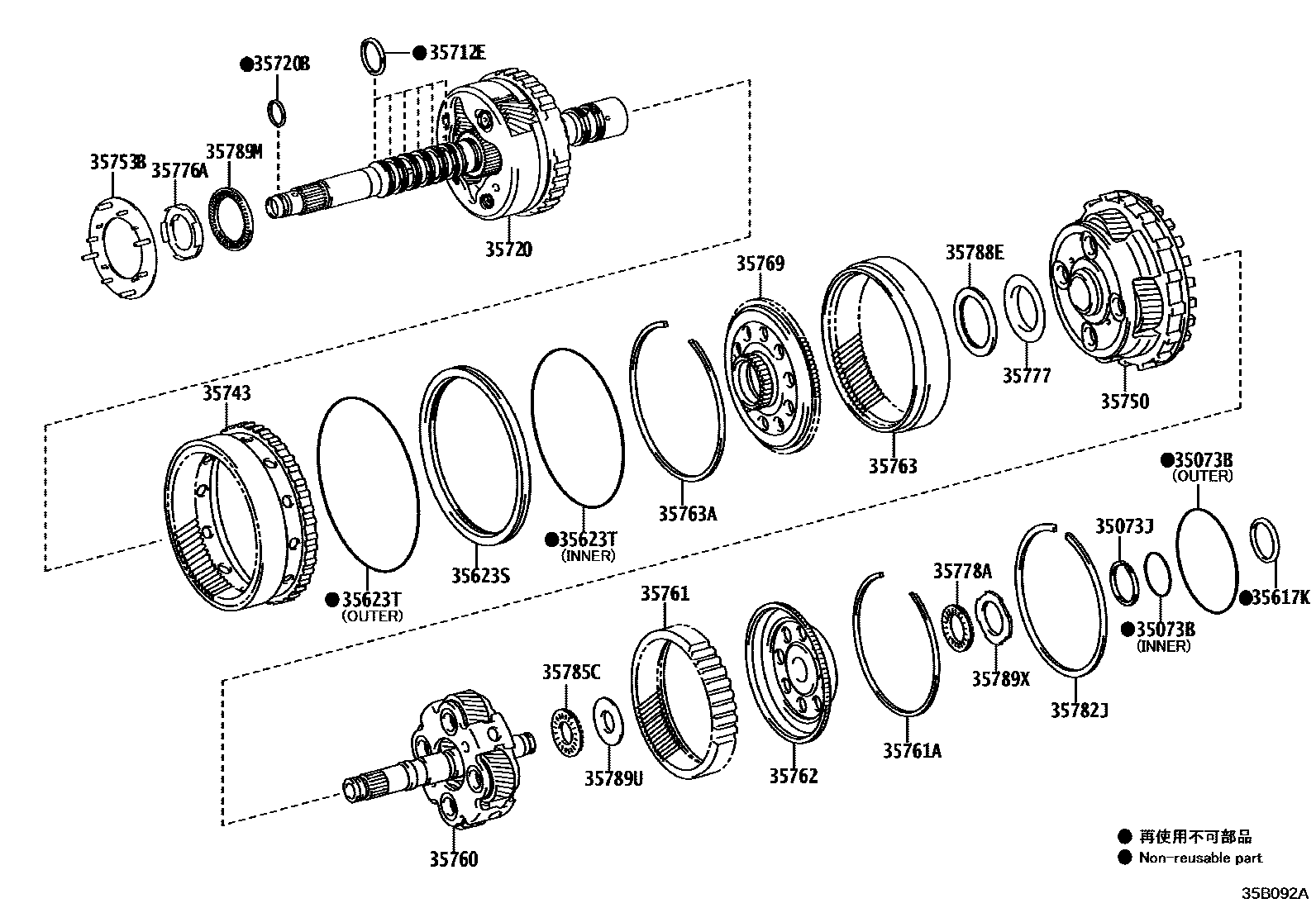 3510 — PLANETARY GEAR, REVERSE PISTON & COUNTER GEAR(ATM)
