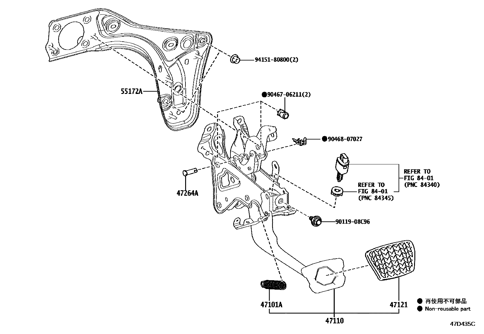 4701 — BRAKE PEDAL & BRACKET