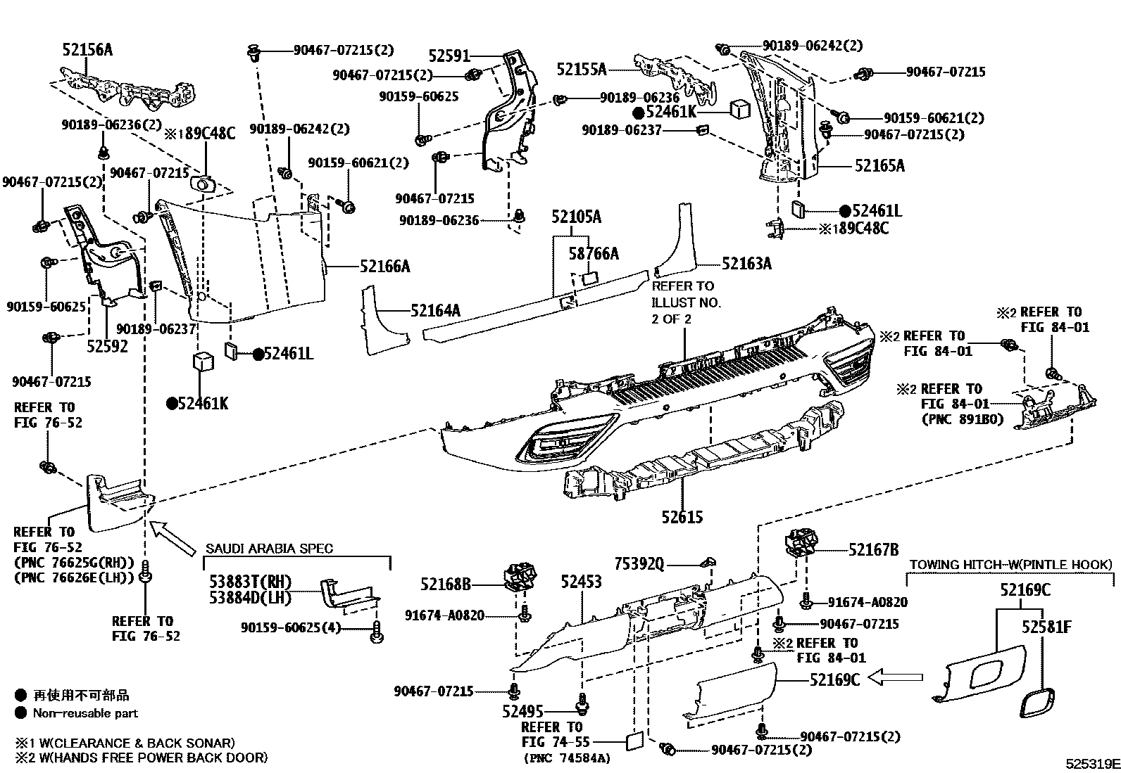 5253 — REAR BUMPER & BUMPER STAY