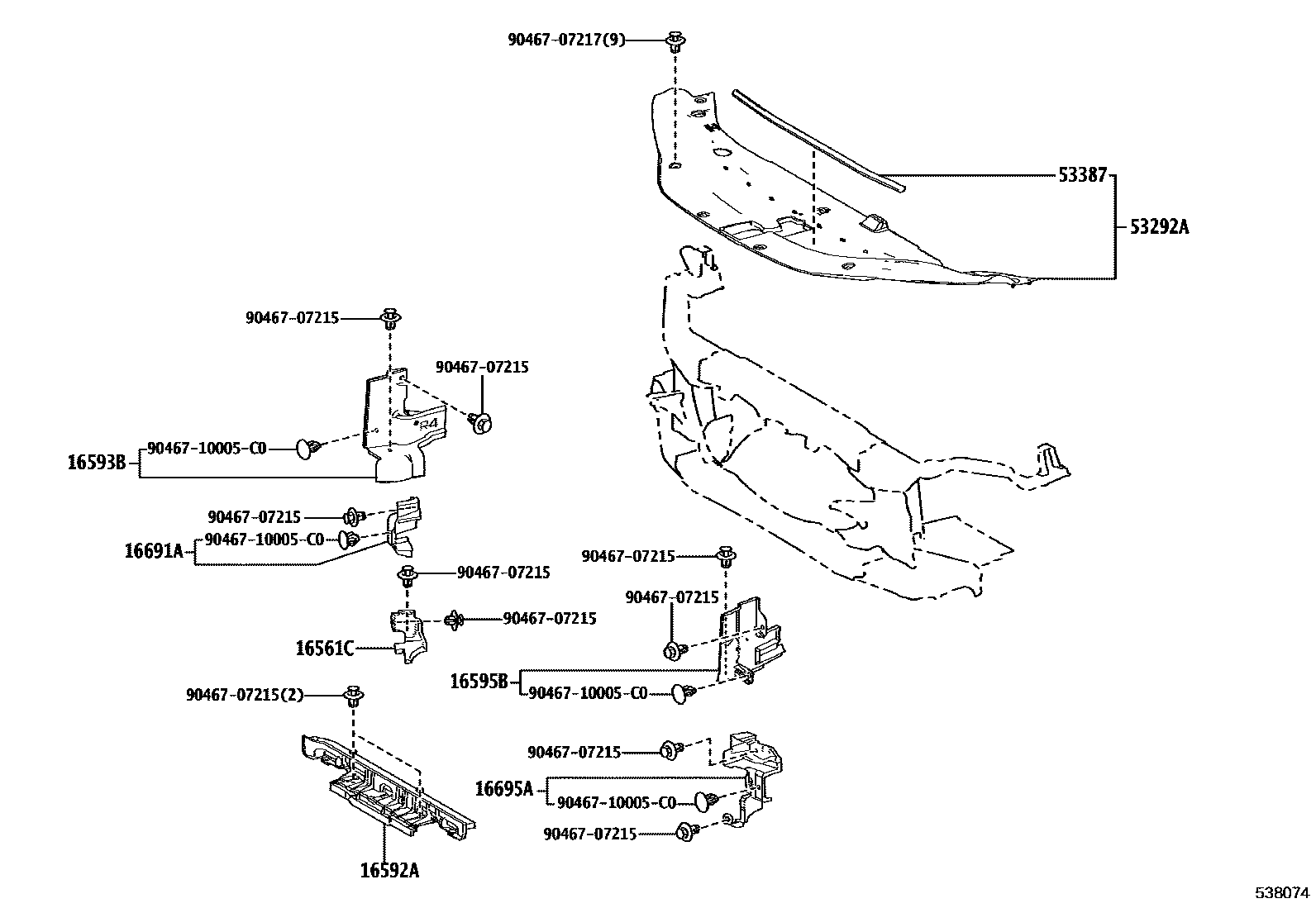 5355 — FRONT FENDER APRON & DASH PANEL