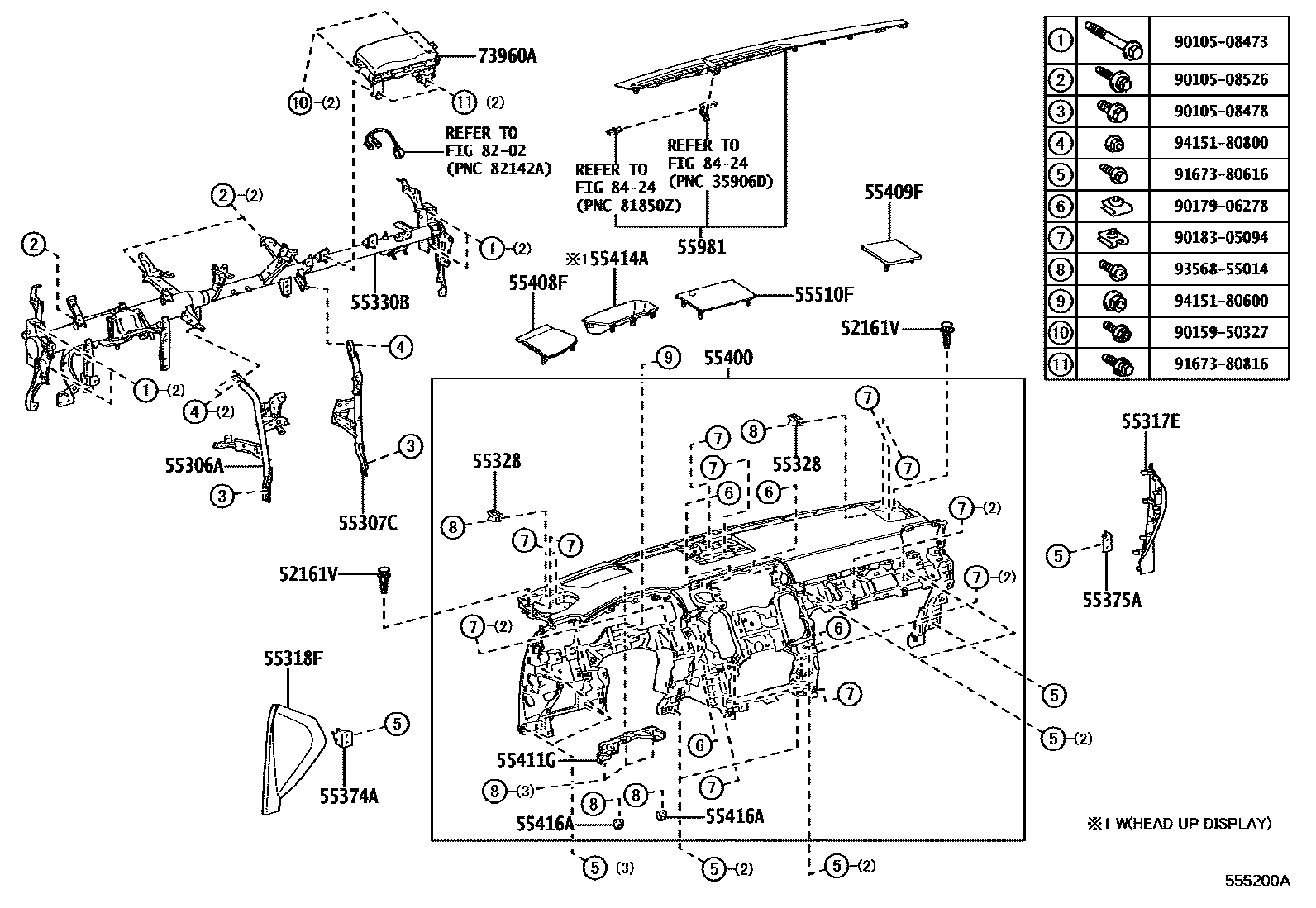 5551 — INSTRUMENT PANEL & GLOVE COMPARTMENT