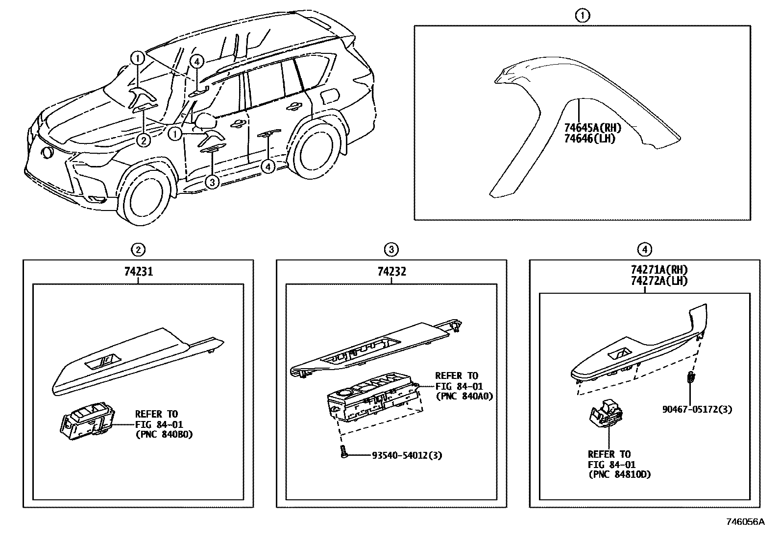 7451 — ARMREST & VISOR