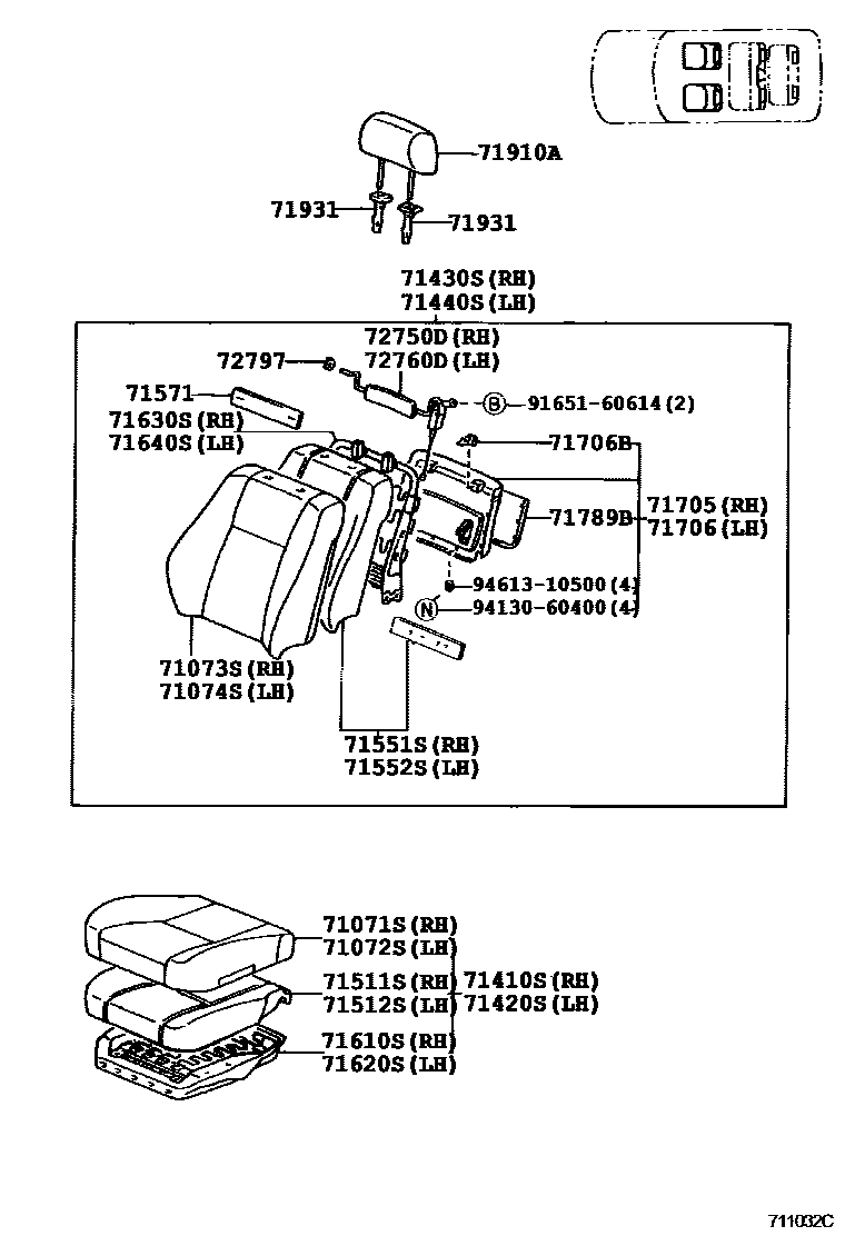 7151 — SEAT & SEAT TRACK