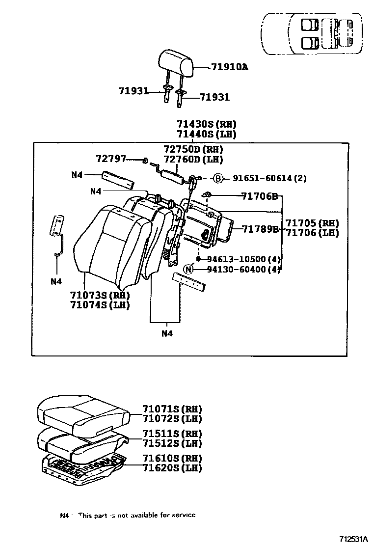 7151 — SEAT & SEAT TRACK
