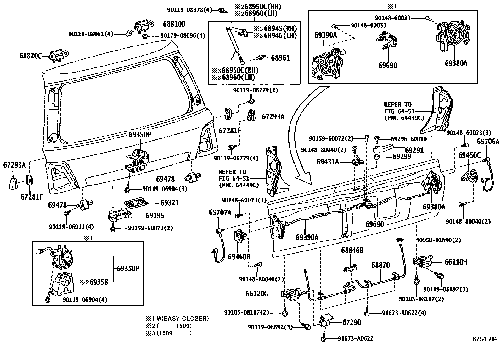 6762 — BACK DOOR LOCK & HINGE