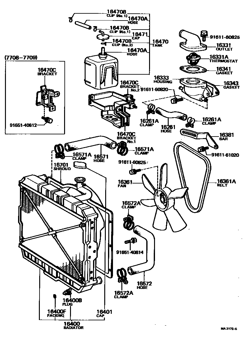 1603 — RADIATOR & WATER OUTLET