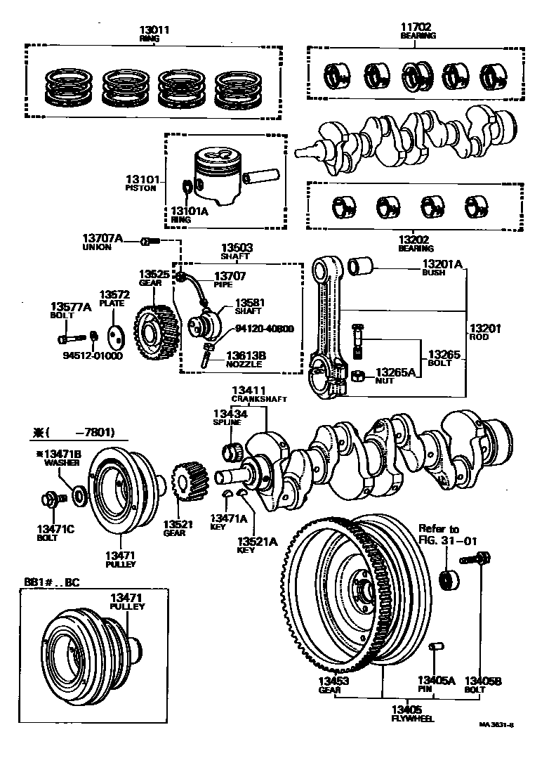 1301 — CRANKSHAFT & PISTON