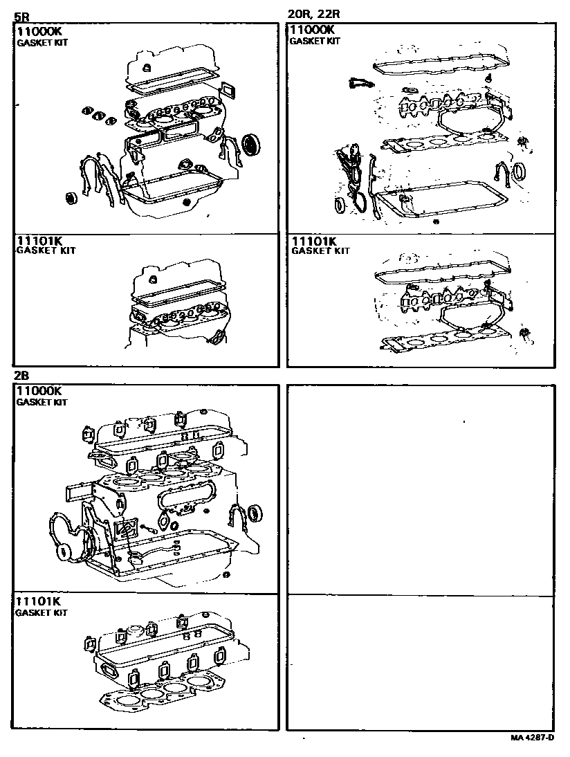 1103 — ENGINE OVERHAUL GASKET KIT