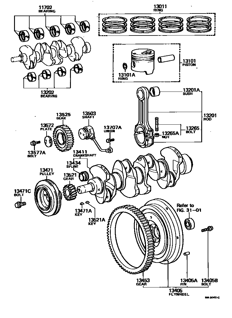1301 — CRANKSHAFT & PISTON