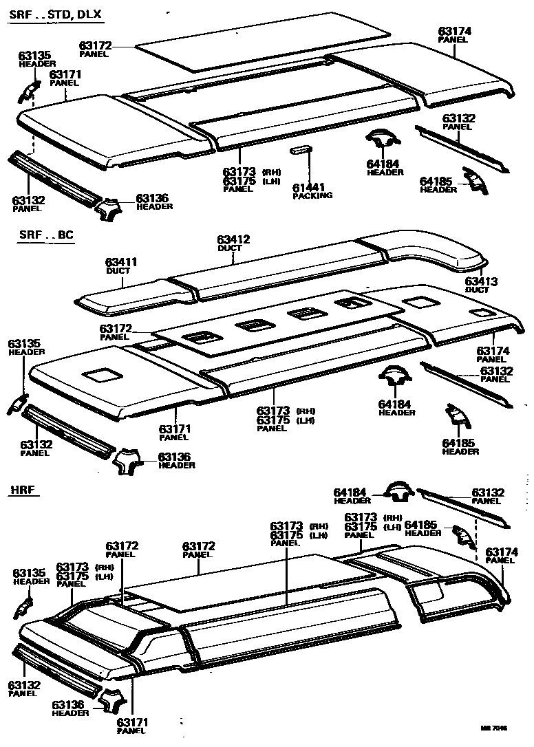 6153 — ROOF PANEL & BACK PANEL