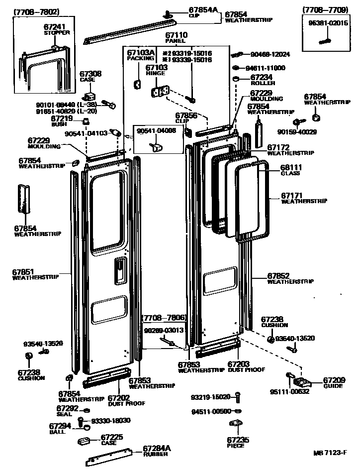 6759 — CENTER DOOR PANEL & GLASS