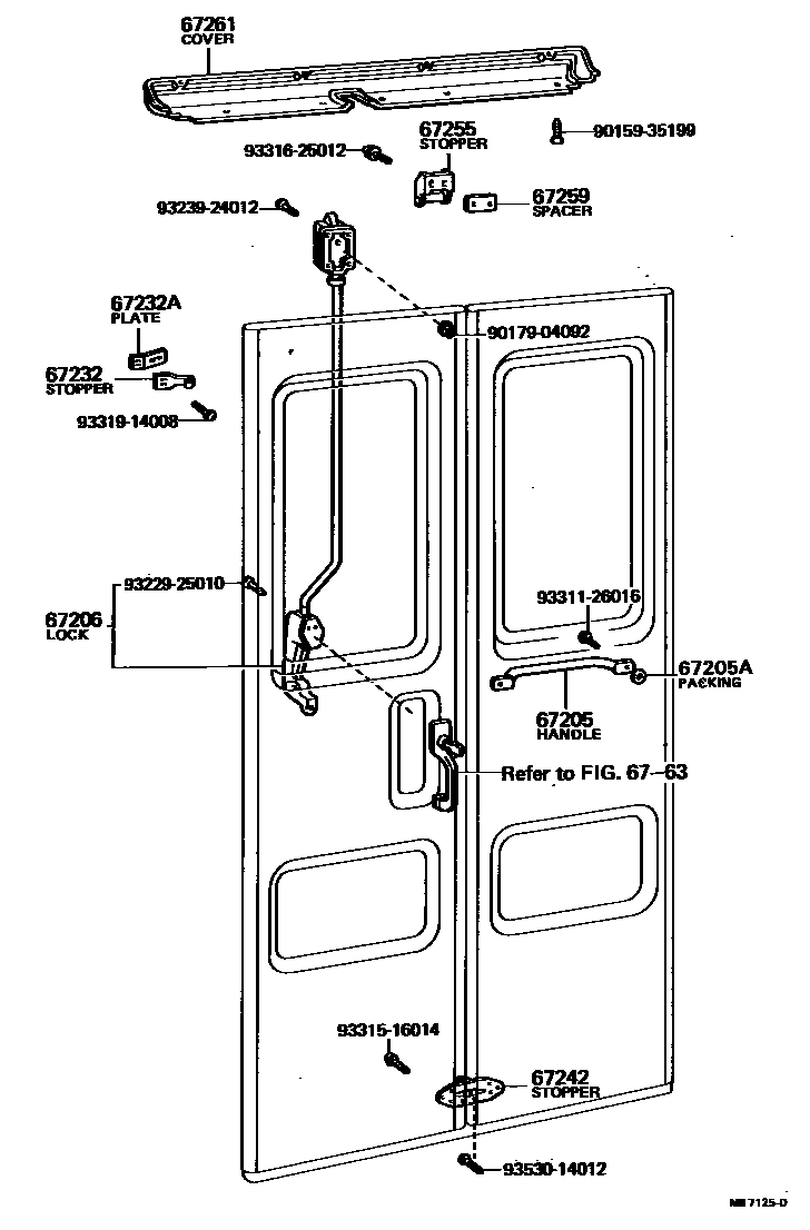 6760 — CENTER DOOR LOCK & HINGE