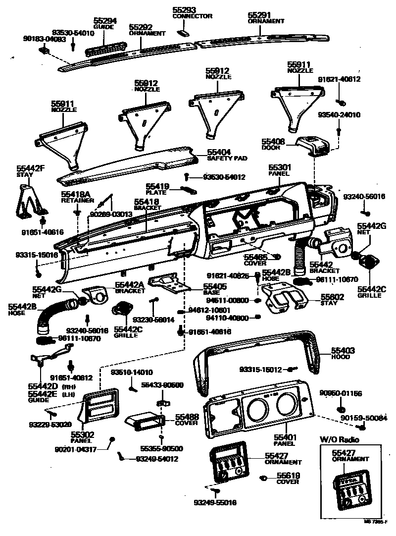 5551 — INSTRUMENT PANEL & GLOVE COMPARTMENT