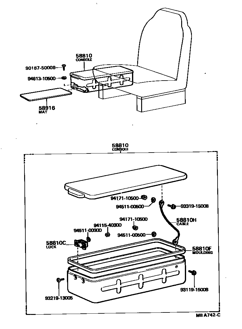 5855 — CONSOLE BOX & BRACKET