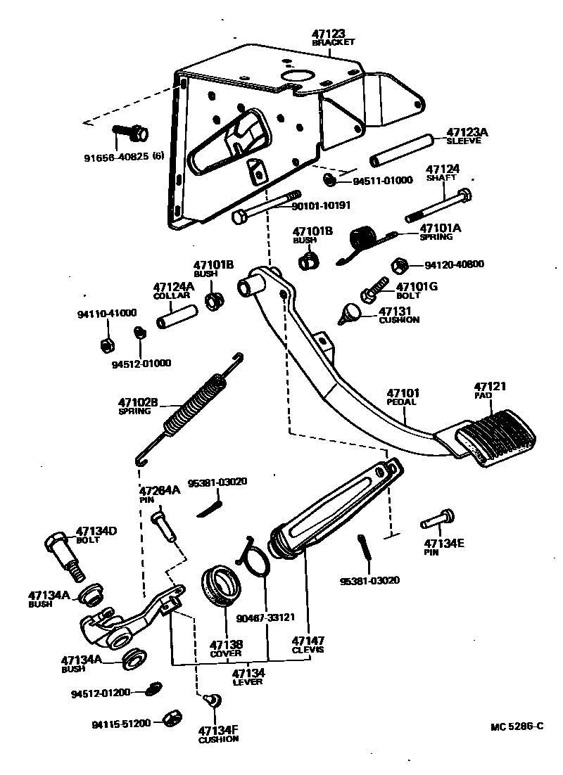 4701 — BRAKE PEDAL & BRACKET