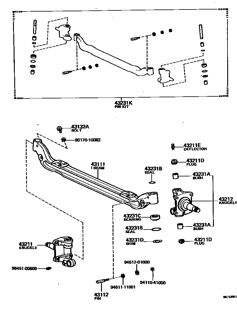 4802 — FRONT AXLE ARM & STEERING KNUCKLE