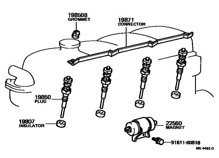 1901 — IGNITION COIL & SPARK PLUG / GLOW PLUG