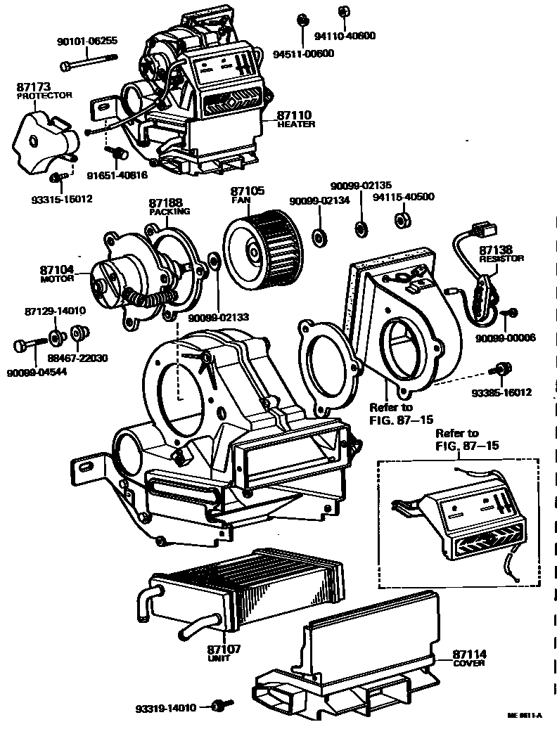 8712 — HEATING & AIR CONDITIONING - HEATER UNIT & BLOWER