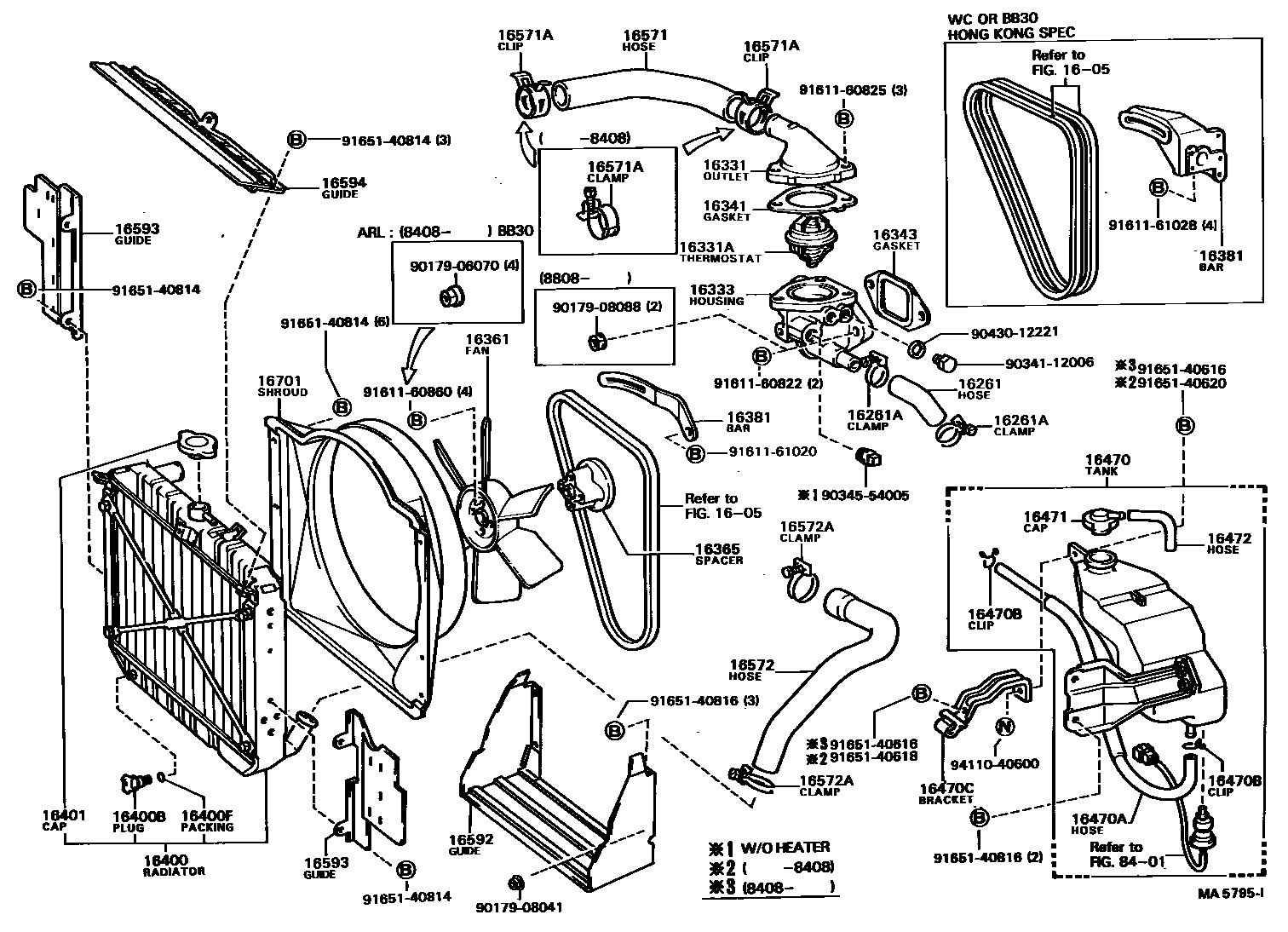 1603 — RADIATOR & WATER OUTLET