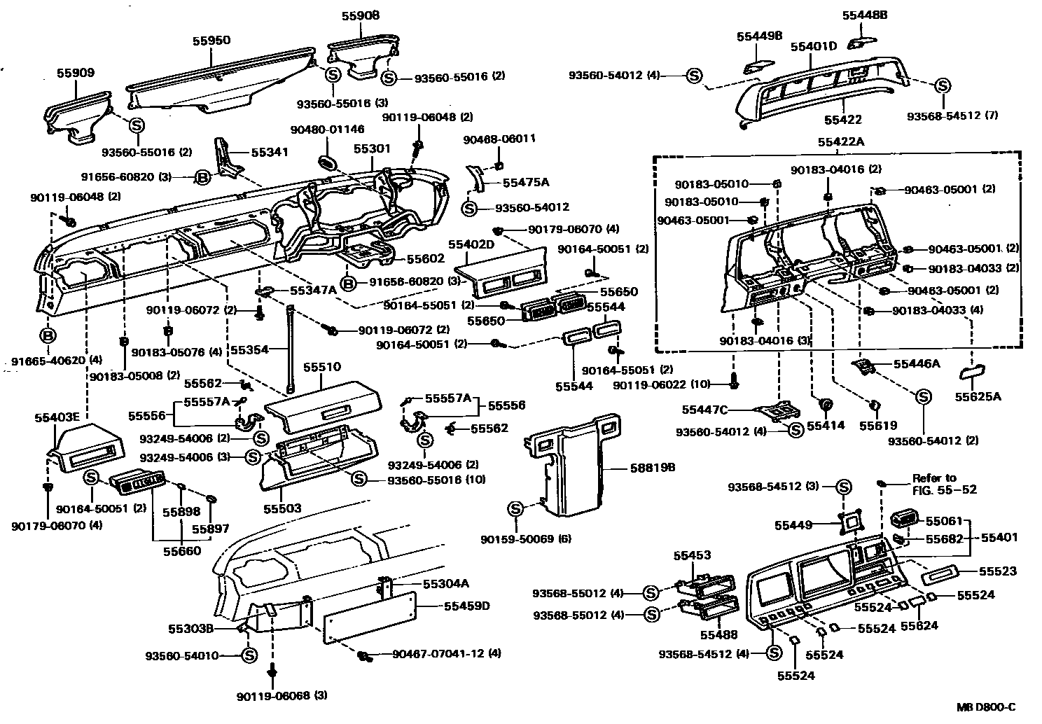 5551 — INSTRUMENT PANEL & GLOVE COMPARTMENT