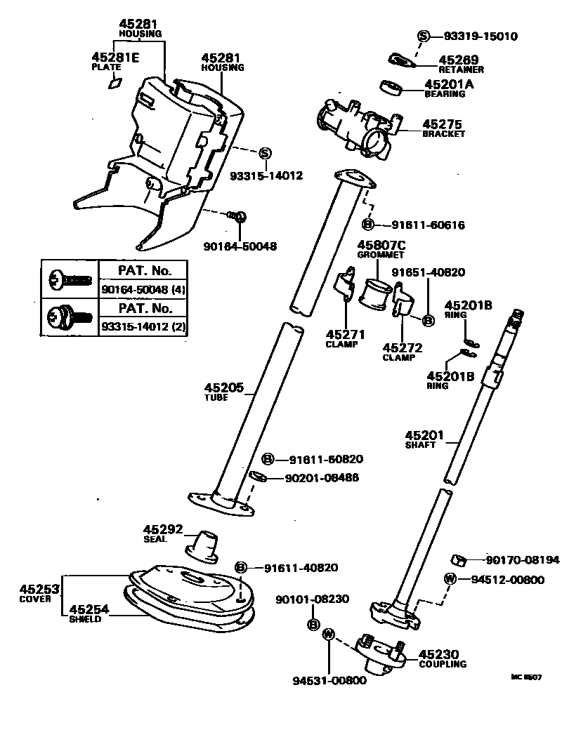 4501 — STEERING COLUMN & SHAFT