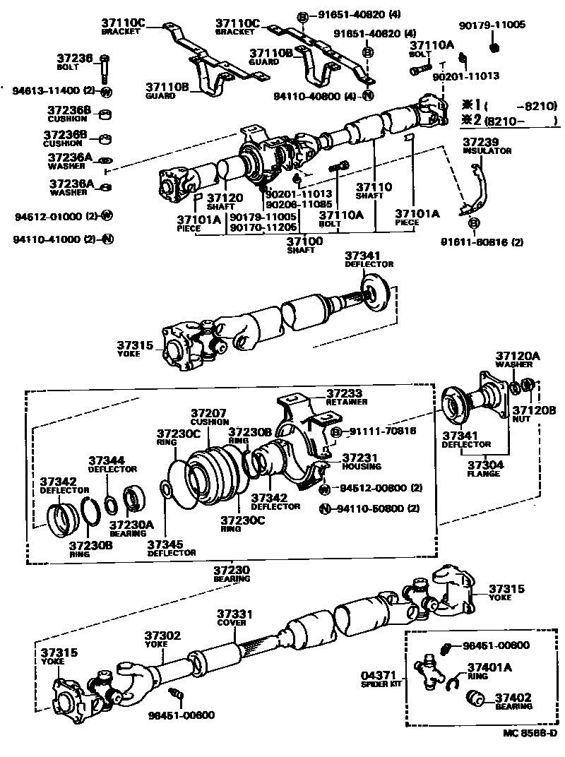 3701 — PROPELLER SHAFT & UNIVERSAL JOINT