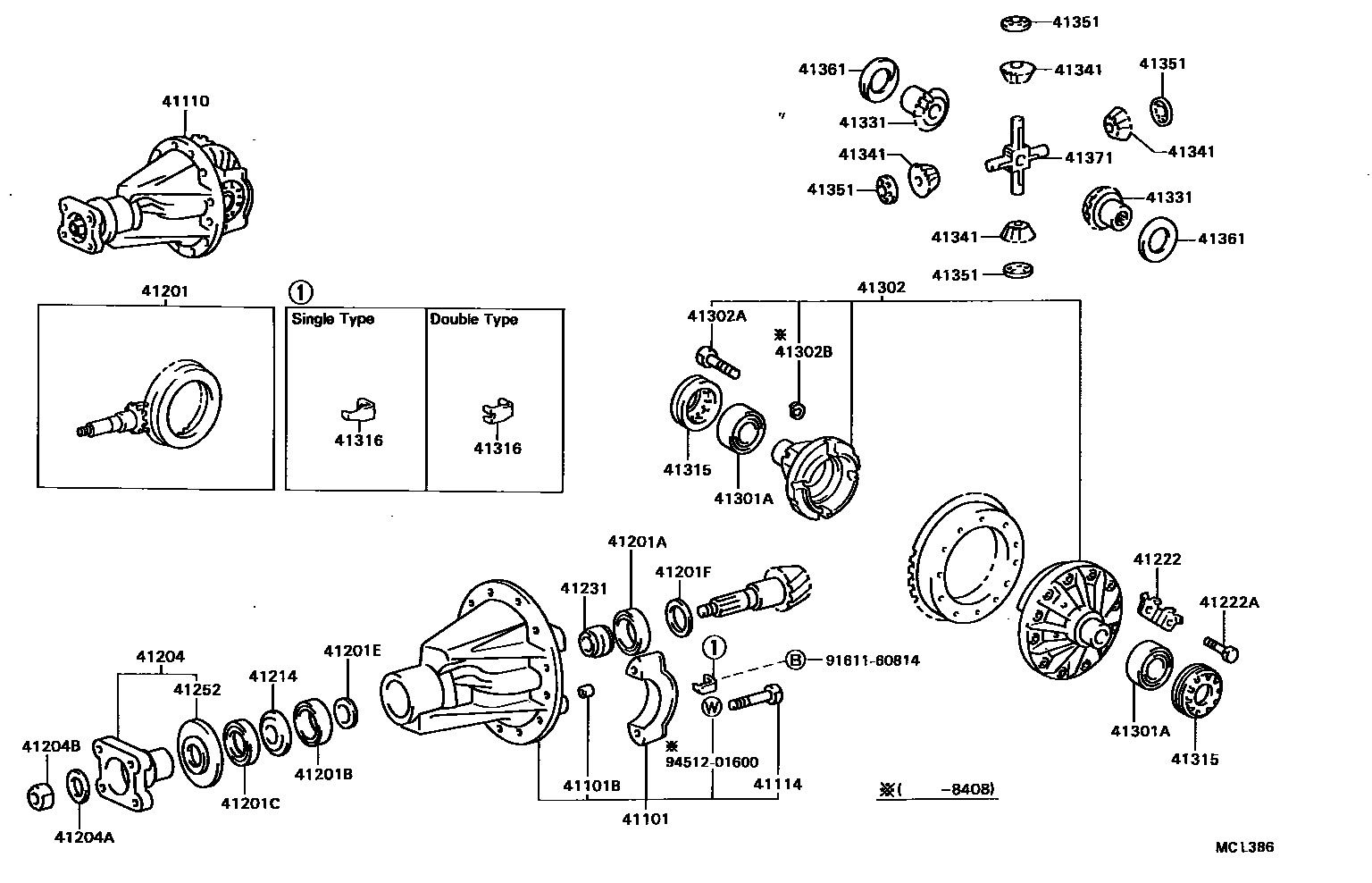 4101 — REAR AXLE HOUSING & DIFFERENTIAL
