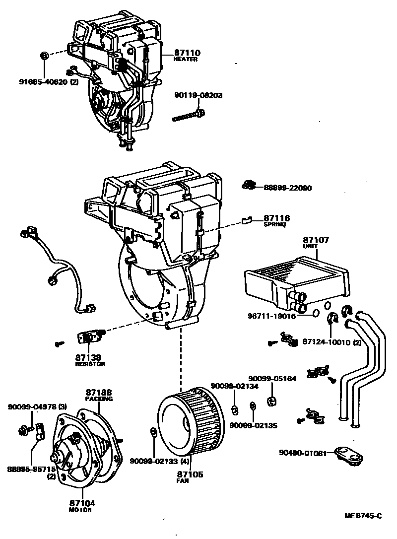 8712 — HEATING & AIR CONDITIONING - HEATER UNIT & BLOWER