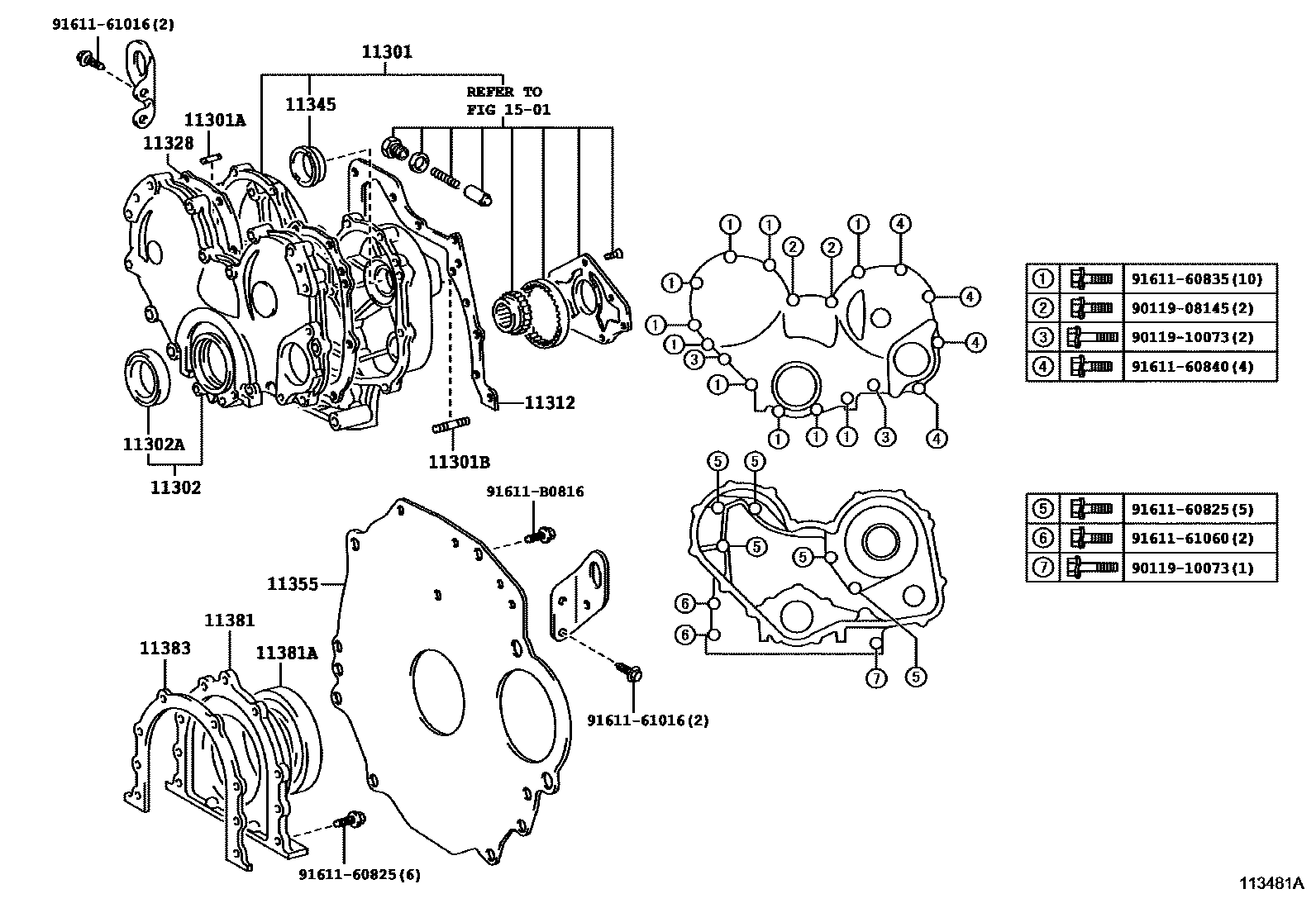 1106 — TIMING GEAR COVER & REAR END PLATE