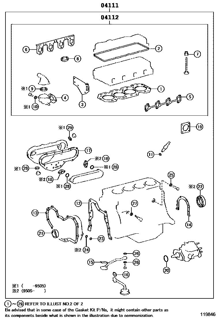 1103 — ENGINE OVERHAUL GASKET KIT