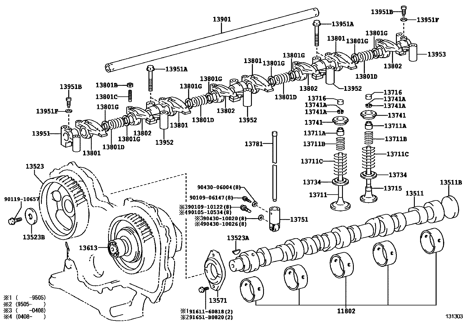 1302 — CAMSHAFT & VALVE