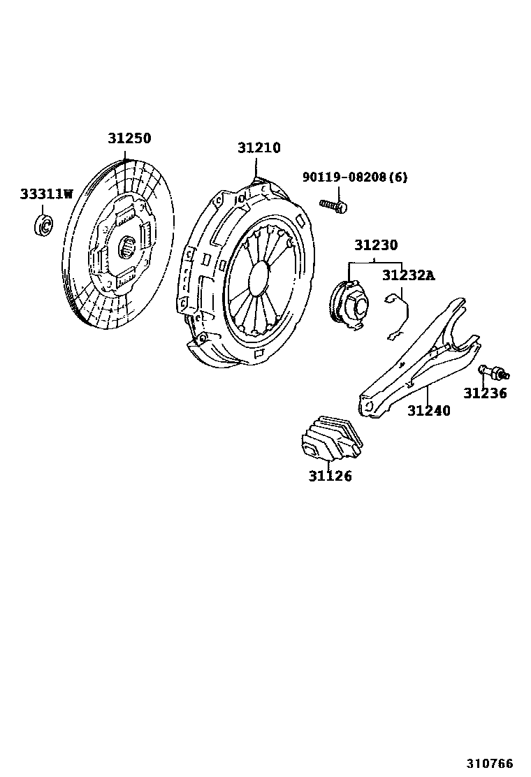 3101 — CLUTCH & RELEASE FORK