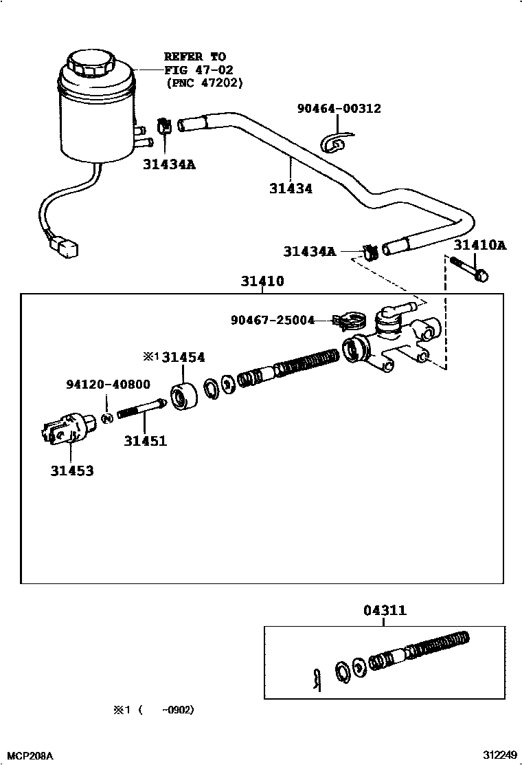 3103 — CLUTCH MASTER CYLINDER