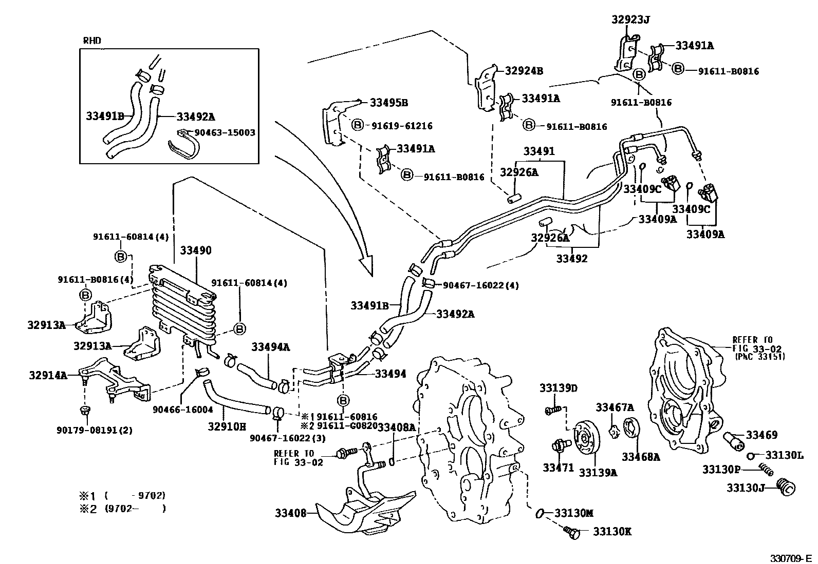 3308 — OIL PUMP, OIL COOLER & PIPE (MTM)