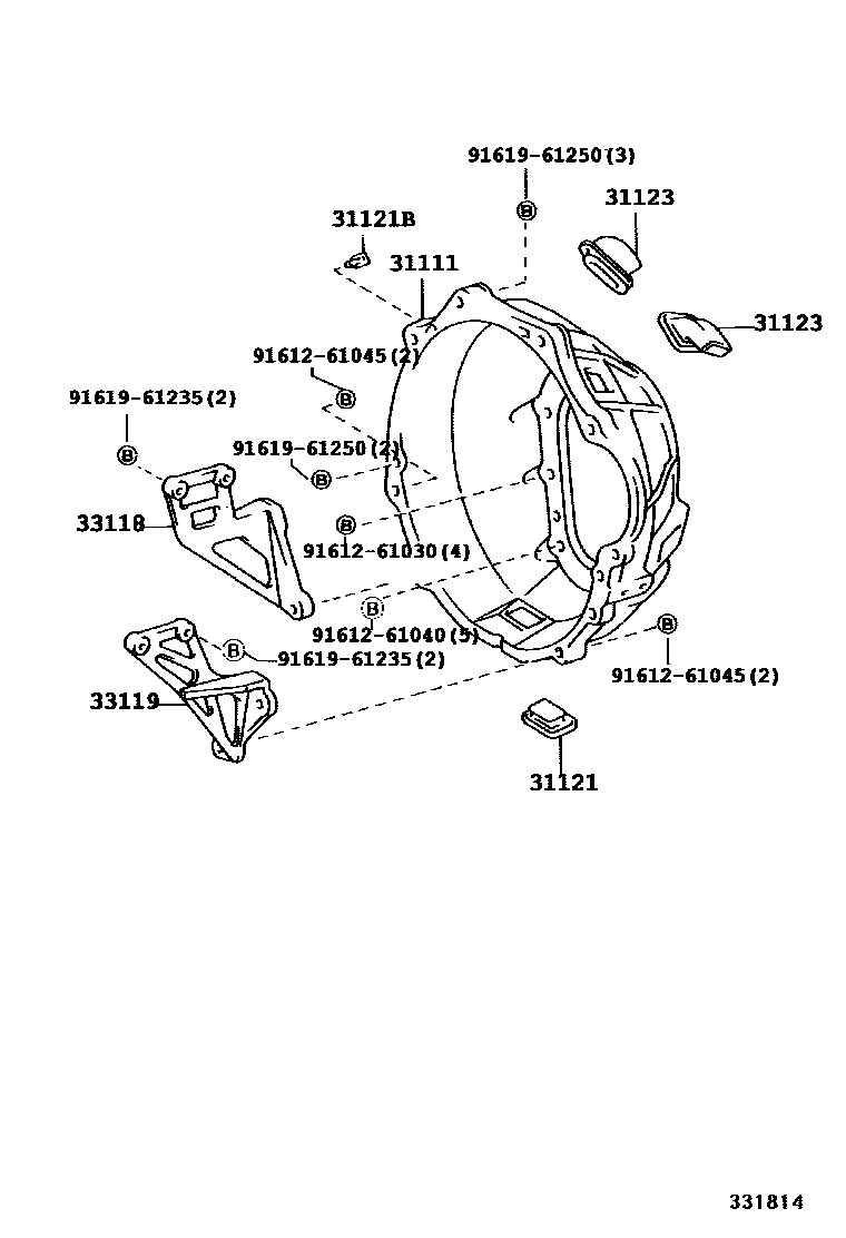 3302 — CLUTCH HOUSING & TRANSMISSION CASE (MTM)