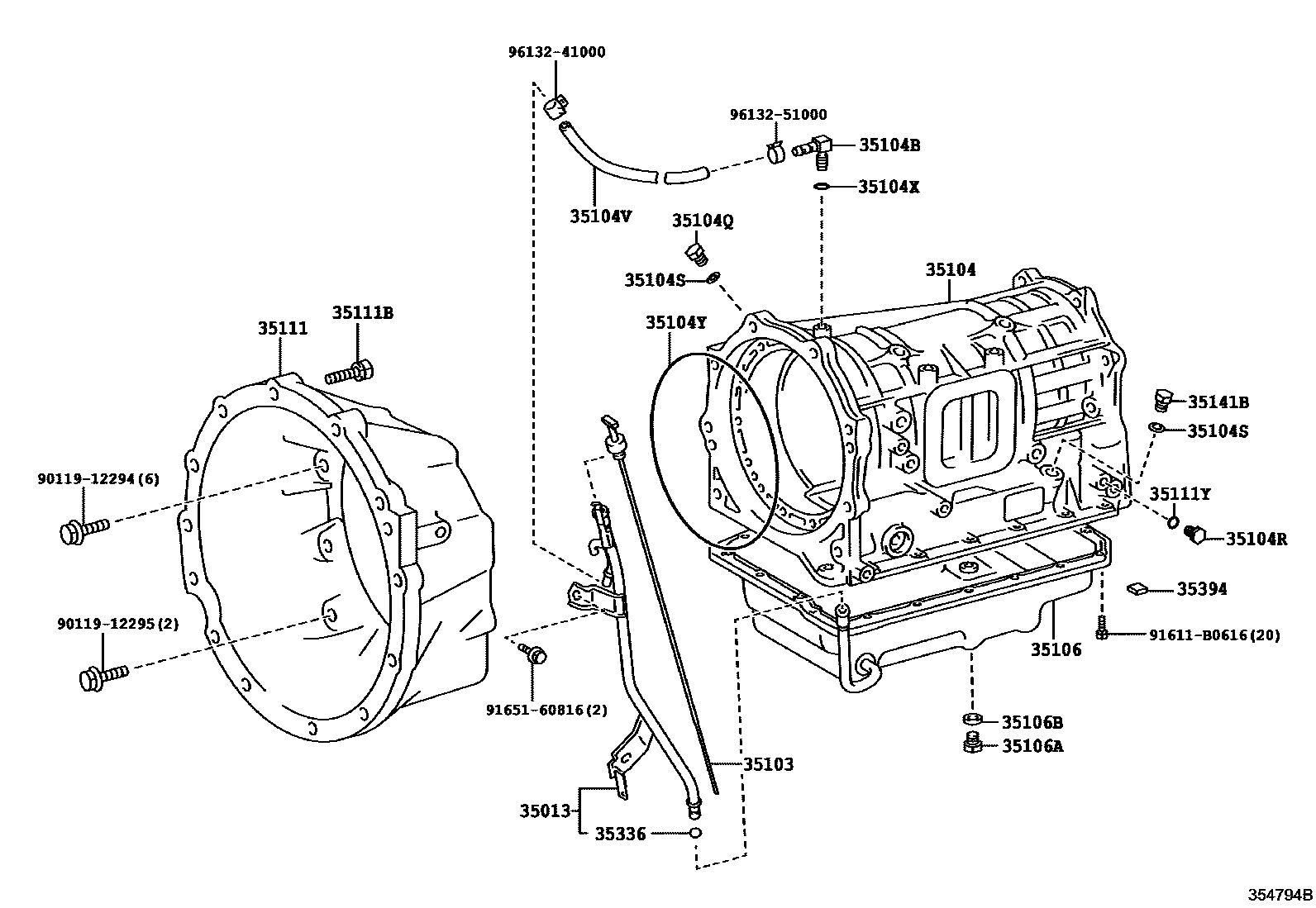 3503 — TRANSMISSION CASE & OIL PAN (ATM)