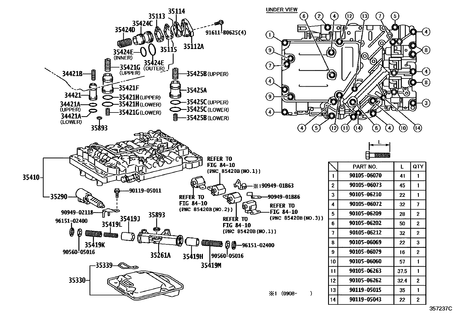 3512 — VALVE BODY & OIL STRAINER (ATM)