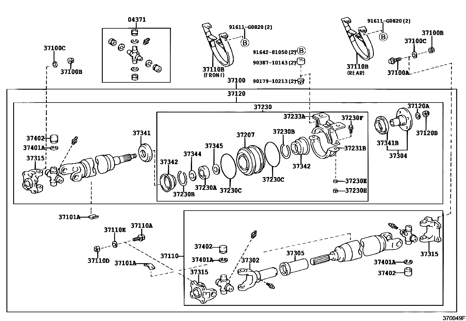 3701 — PROPELLER SHAFT & UNIVERSAL JOINT