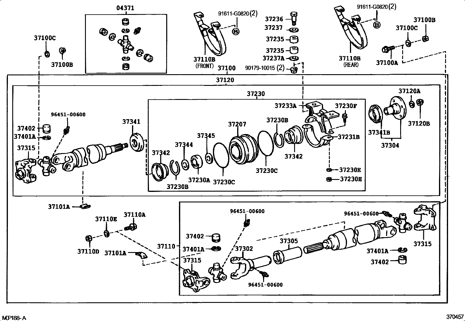 3701 — PROPELLER SHAFT & UNIVERSAL JOINT
