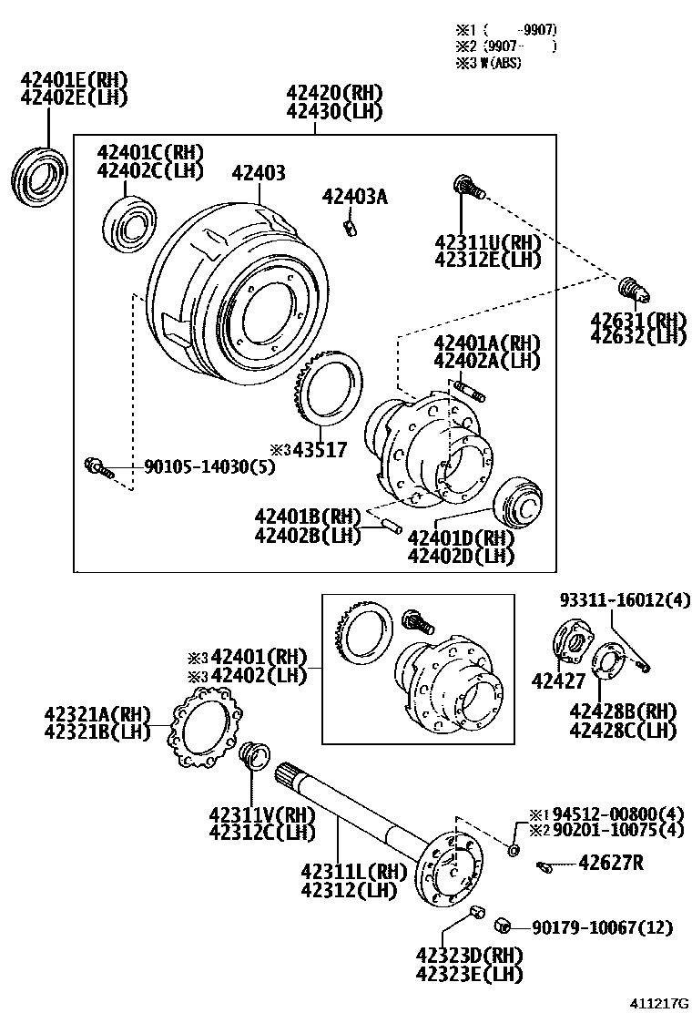 4102 — REAR AXLE SHAFT & HUB