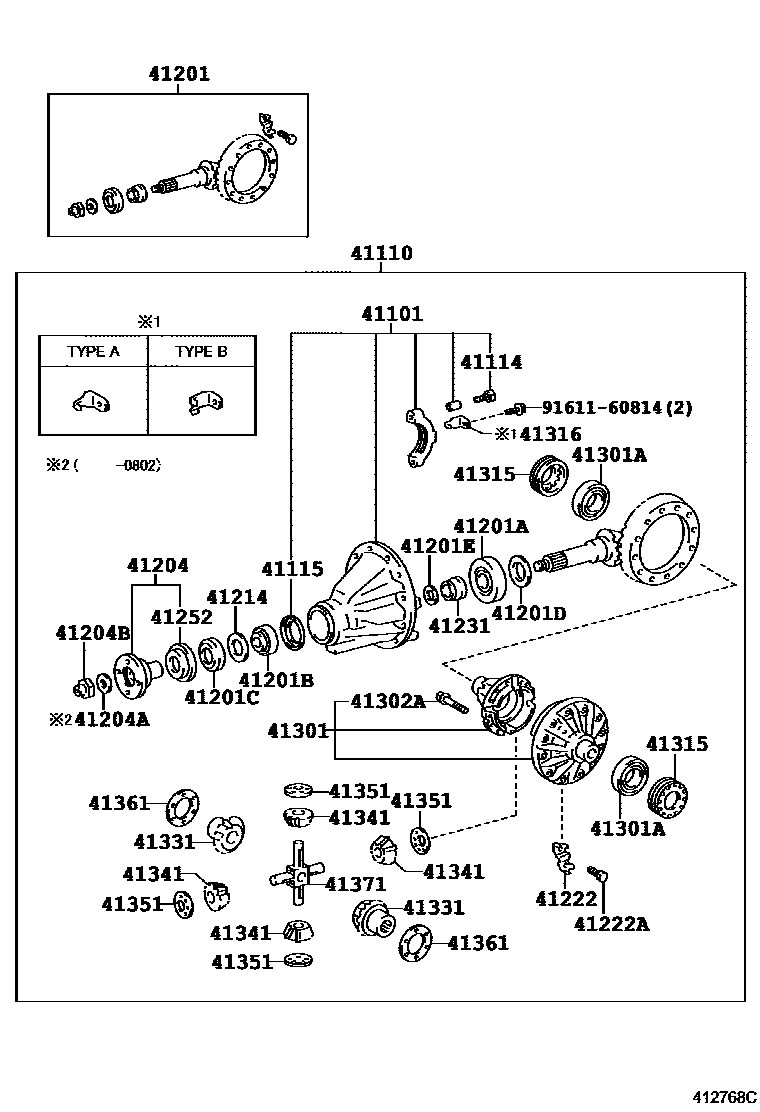 4101 — REAR AXLE HOUSING & DIFFERENTIAL