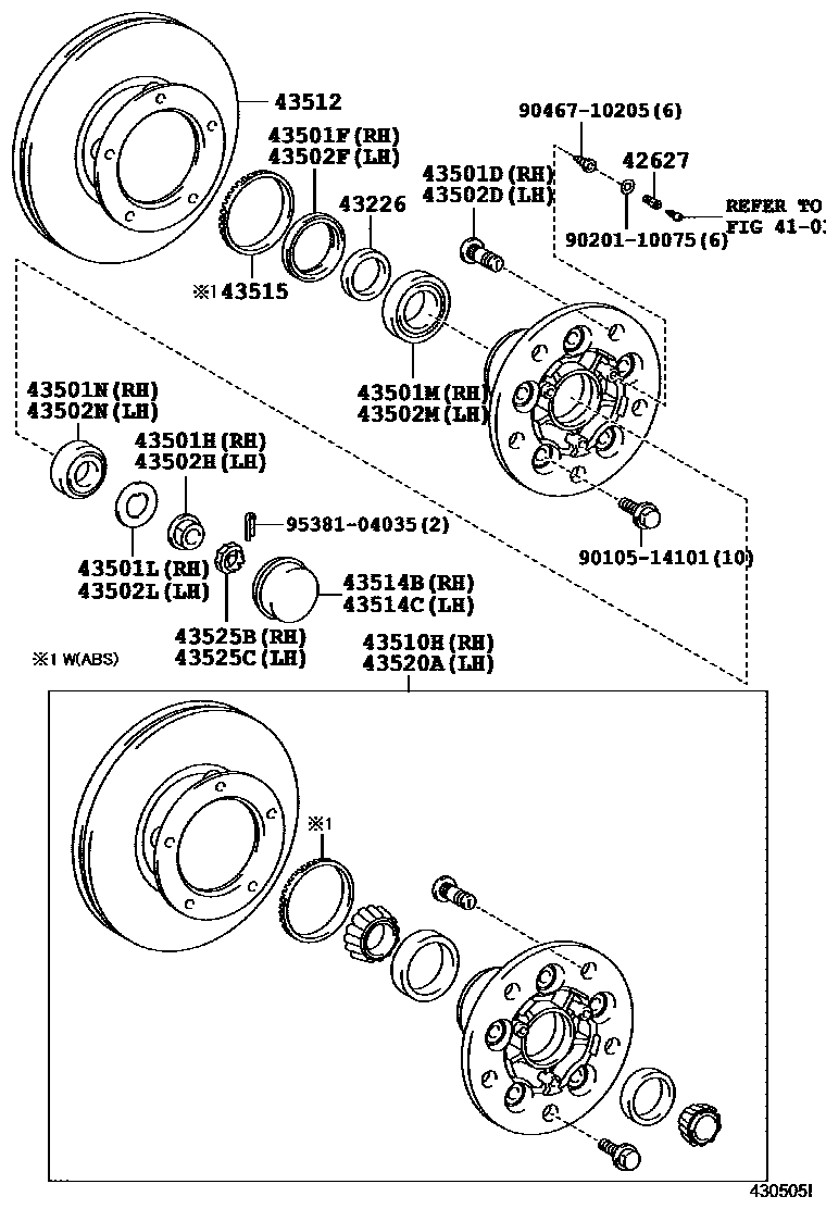 4303 — FRONT AXLE HUB