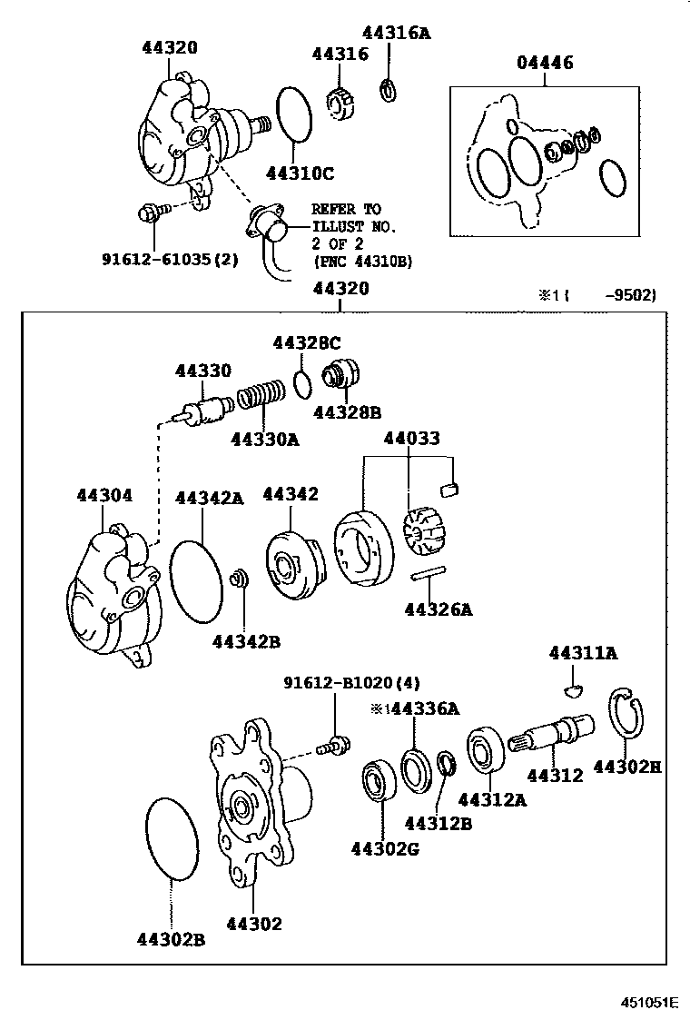 4502 — VANE PUMP & RESERVOIR (POWER STEERING)